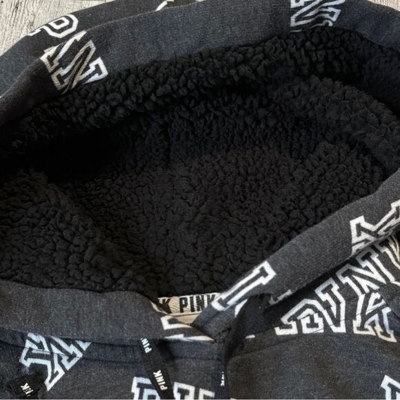 VS Pink, Retro, Sherpa Lined, Pullover Logo Hoodie - Picture 7 of 15